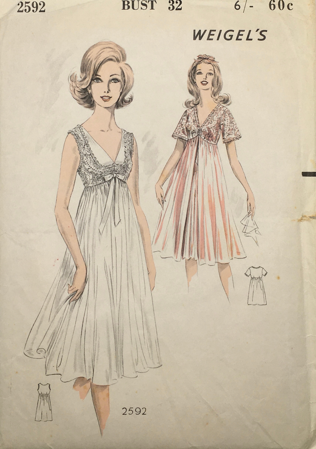 1960’s Vintage Sewing Pattern: Weigel’s 2592