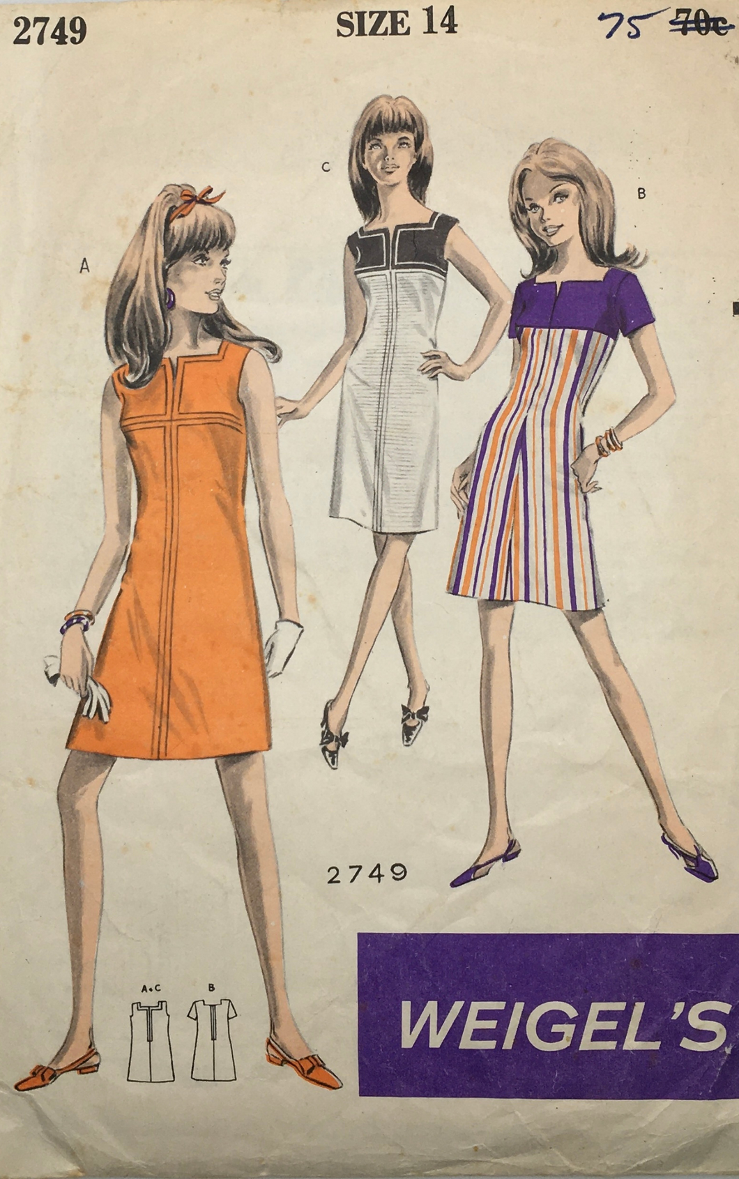 1960's Vintage Sewing Pattern: Weigel’s 2749